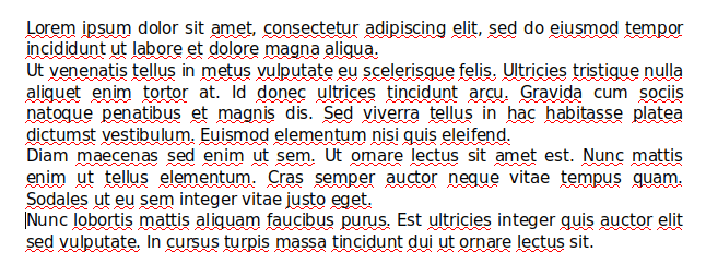 Justified line after